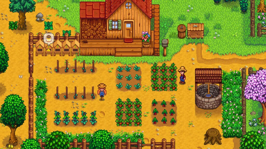 Fazenda em Stardew Valley que é um dos melhores jogos de fazendinha