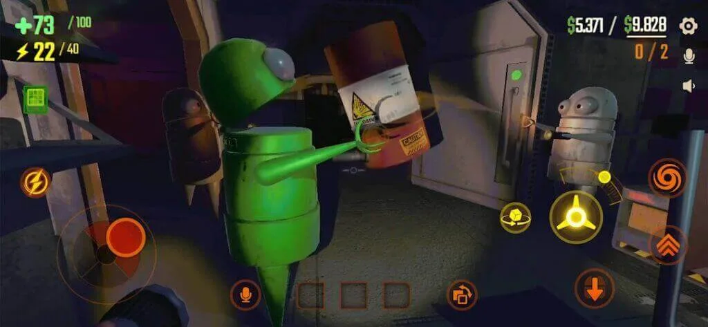Robôs exploradores trabalham juntos no jogo coop de terror R.E.P.O., enfrentando criaturas misteriosas e desafios físicos em um jogo indie cooperativo