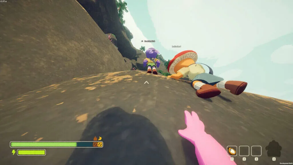 Colaboracao entre jogadores em PEAK. um jogo multiplayer online para pc