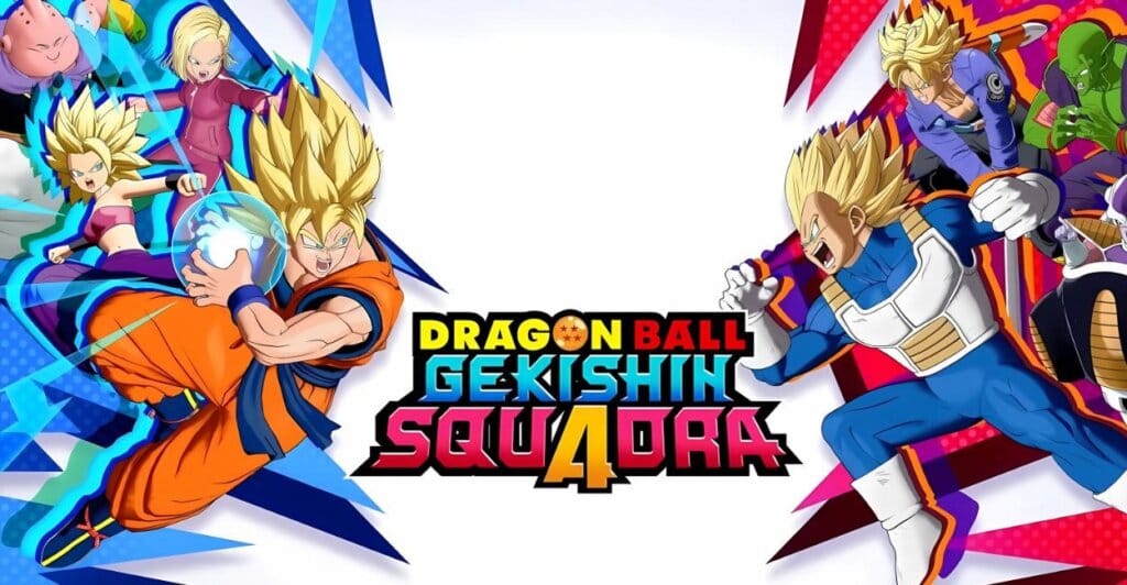 Titulo de Dragon Ball Gekishin Squadra, um moba gratuito para pc e consoles