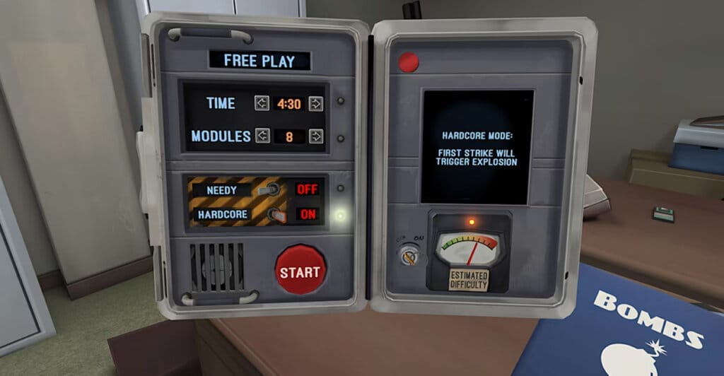 Gameplay de Keep Talking and Nobody Explodes que é um dos jogos caóticos para jogar com amigos