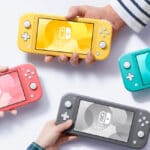 Nintendo Switch Lite em várias cores, ótimo para jogar jogos gratuitos disponíveis na eShop