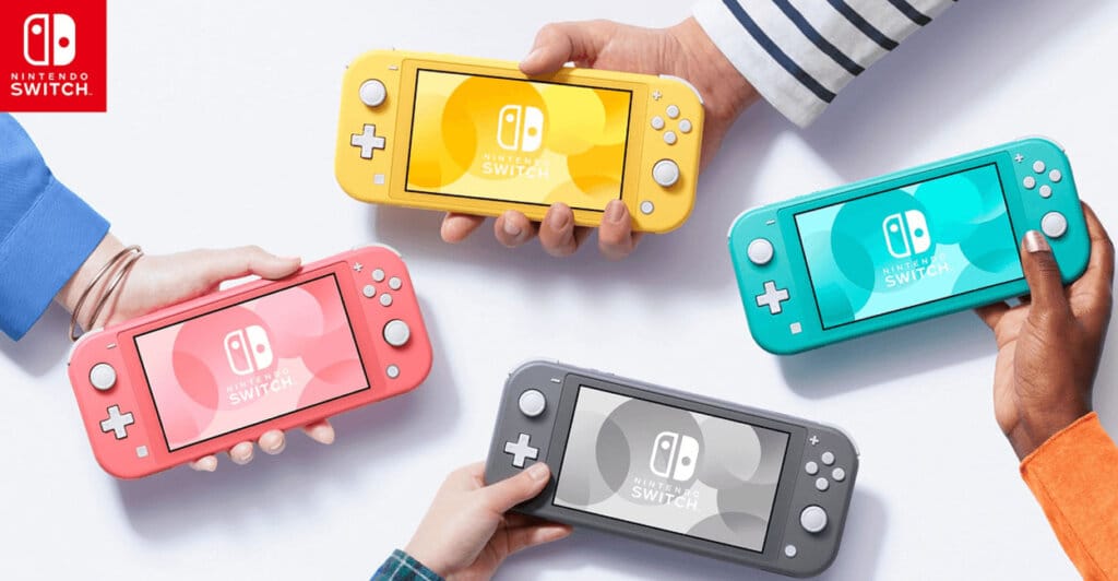 Nintendo Switch Lite em várias cores
