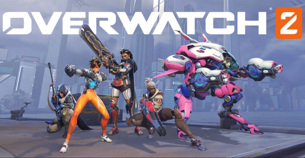 Logo de Overwatch 2, jogo de tiro em primeira pessoa gratuito para pc e consoles