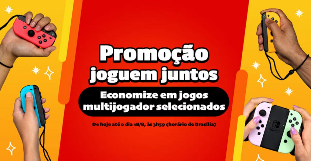 Promoção Joguem Juntos com Jogos Multiplayer no Switch