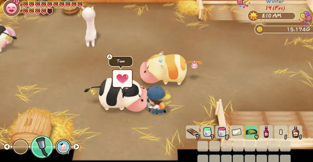 Gameplay de Story of Seasons, um cozy game de fazendinha