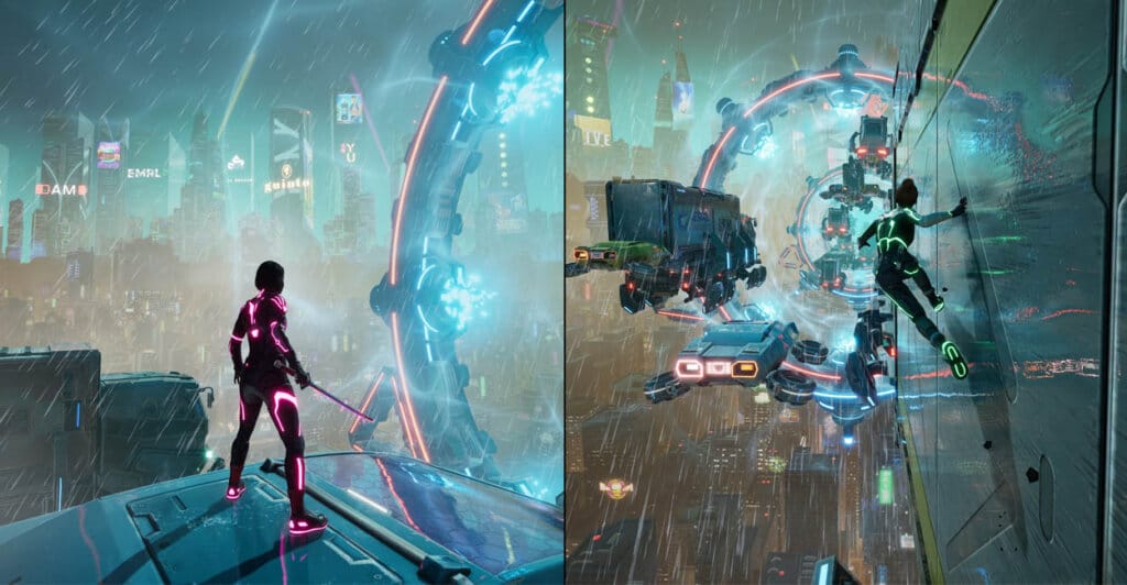 Gameplay de Split Fiction, um dos jogos para casais no Nintendo Switch