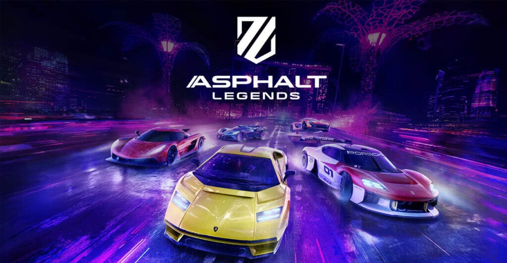 Titulo de Asphalt Legends, um dos jogos de corrida gratuito do Nintendo Switch