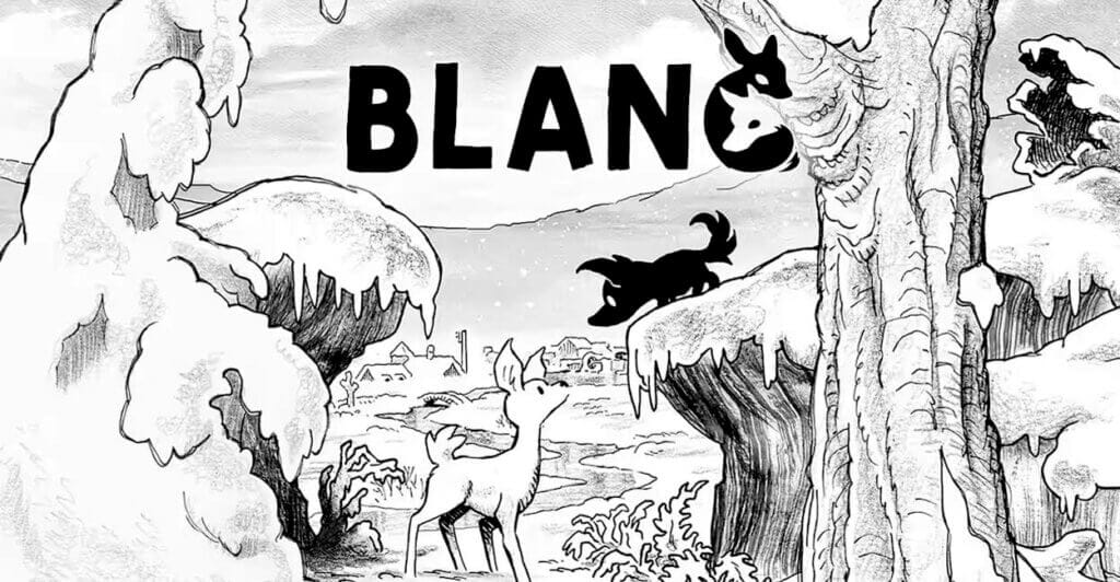 Título de Blanc, um dos jogos cooperativos mais recomendados pela facilidade de dividir os joycons.