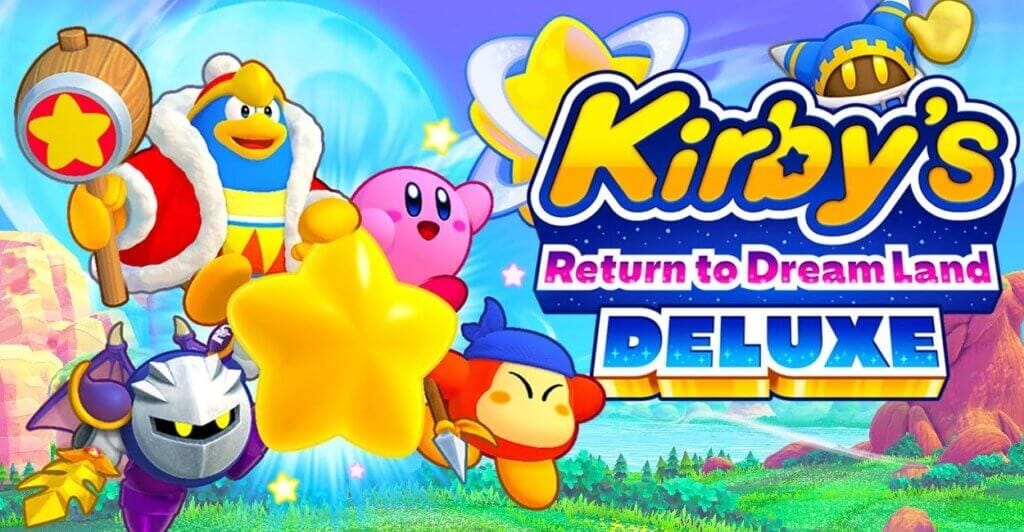 Título de Kirby's Return to Dreamland Deluxe um dos Cozy Games de Nintendo Switch