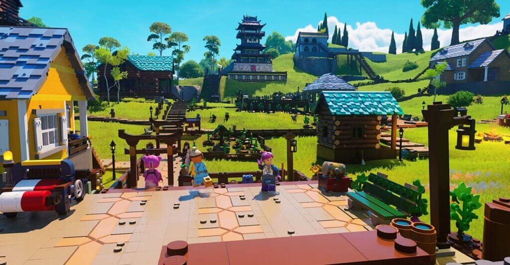 Gameplay de Lego Fortnite, um cozy game cooperativo gratuito