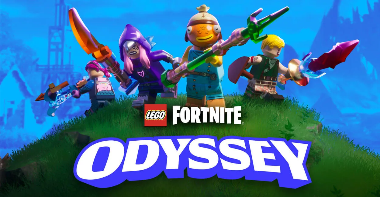 Titulo de Lego Fortnite Odyssey, um jogo cooperativo e cozy