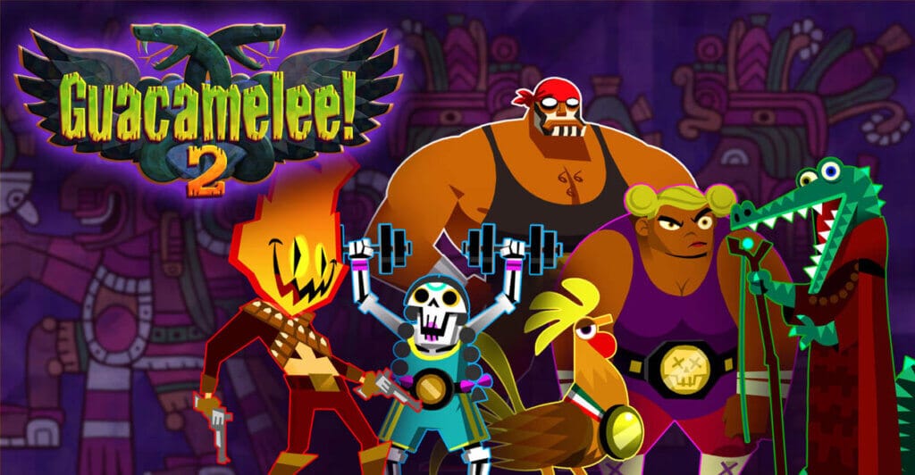 Titulo de Guacamelee! 2, um jogo multiplayer local para pc e consoles