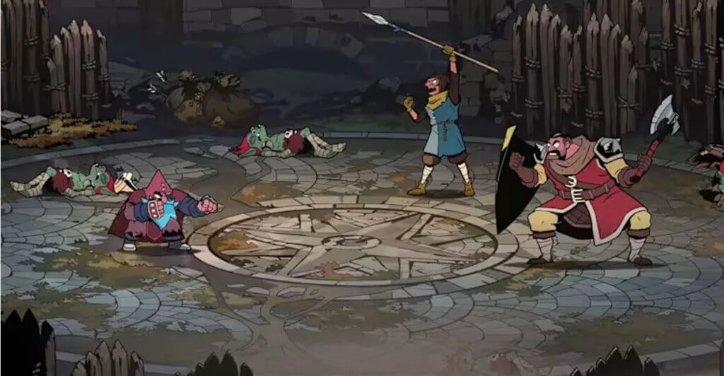 Gameplay de Absolum, beat'em up cooperativo