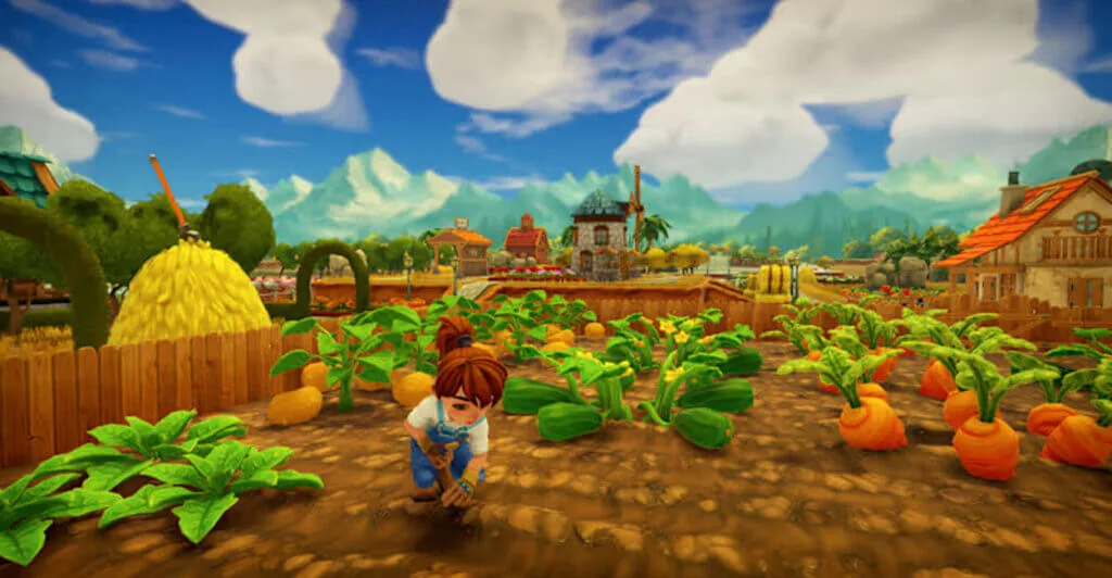 Gameplay de Garm Together, jogo de fazendinha para pc e consoles