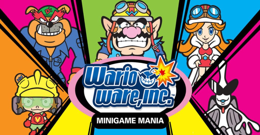 Titulo de WarioWare, Inc.: Mega Microgame$!, um dos cozy games retrô de nossa lista.