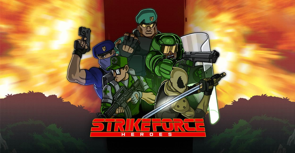 Titulo de Strike Force Heroes, jogo coop online