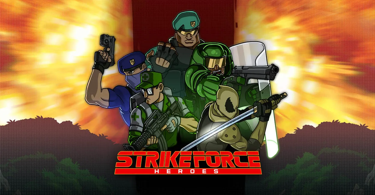 Titulo de Strike Force Heroes, jogo coop online