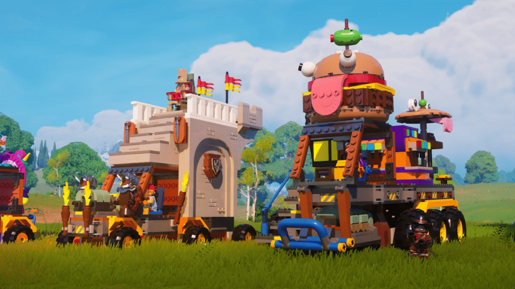 Veiculos de Lego Fornite, um jogo gratuito online e multiplayer para pc e consoles