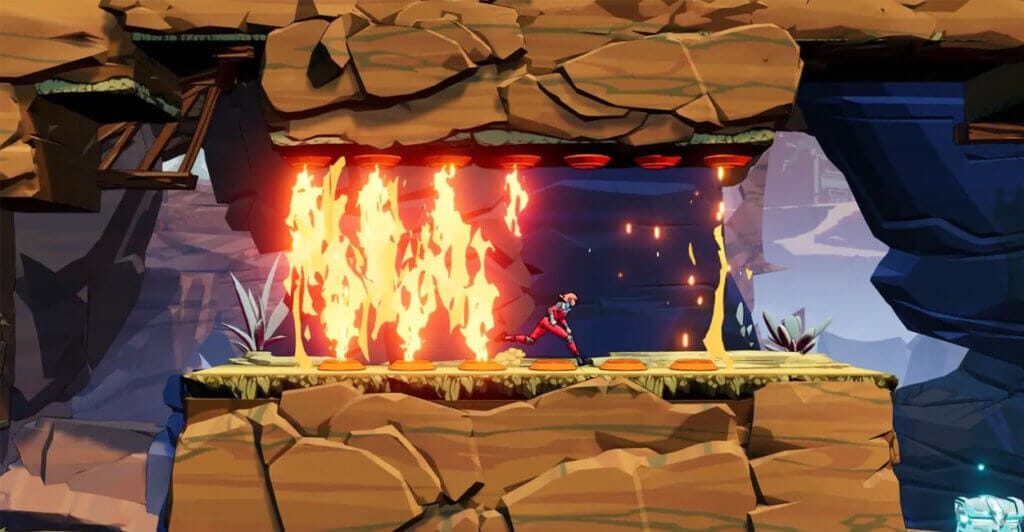 Armadilhas e Desafios em jogabilidade 2.5D em Storm Lancers, jogo multiplayer local de pc