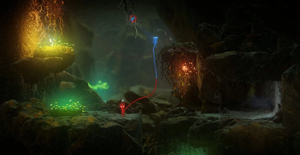 Parte Cooperativa em Unravel Two, um dos melhores jogos para casais