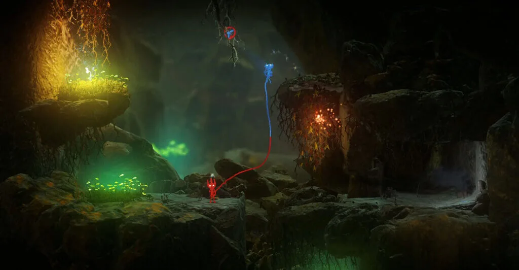 Parte Cooperativa em Unravel Two, um dos melhores jogos para casais