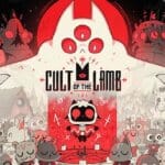 Titulo de Cult of the Lamb, um jogo de gerenciamento com modo cooperativo local