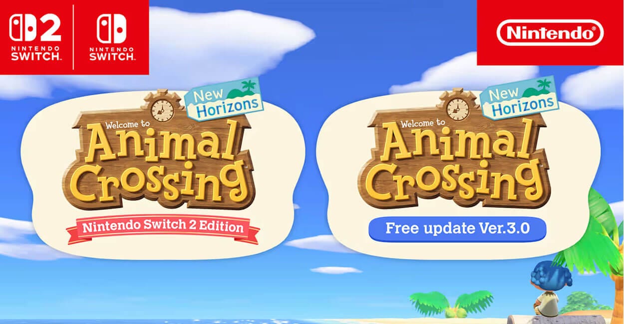 Imagem Promocional de Atualização de Animal Crossing: New Horizons para Nintendo Switch e Nintendo Switch 2