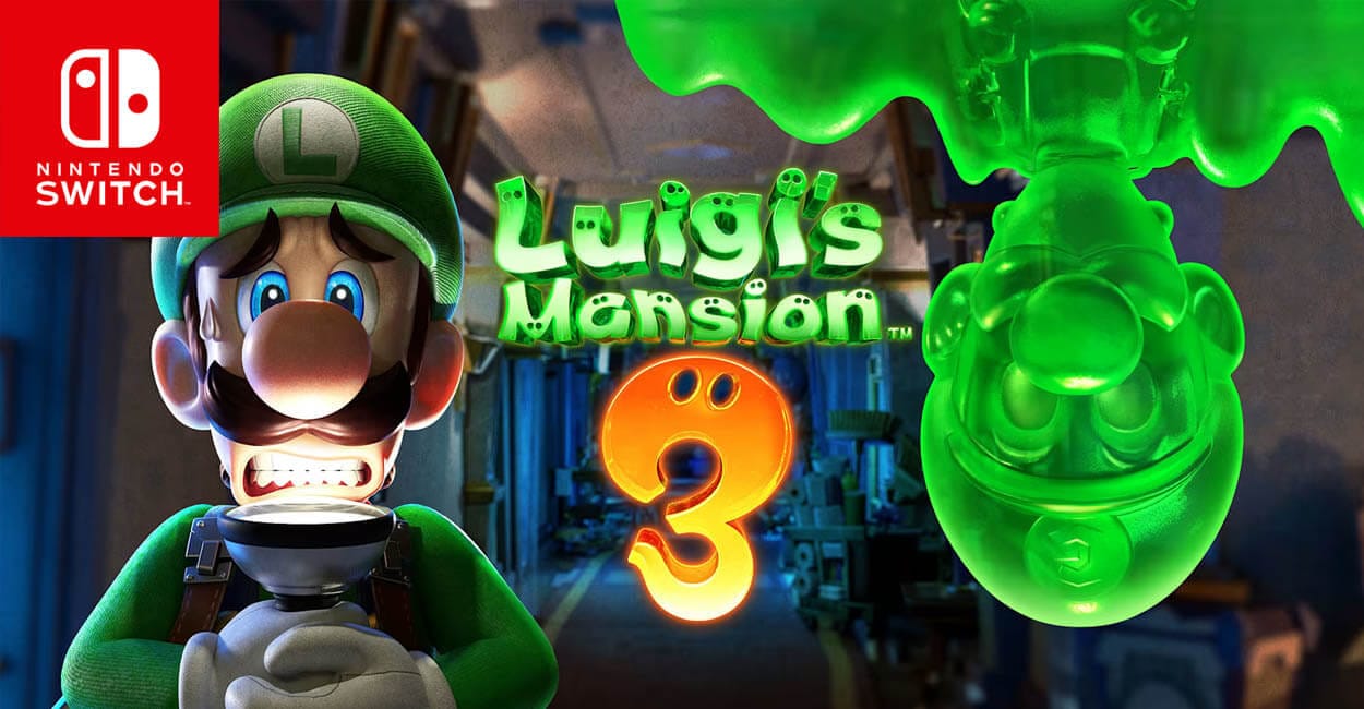 Capa de Luigi's Mansion 3, um jogo coop local para Nintendo Swich