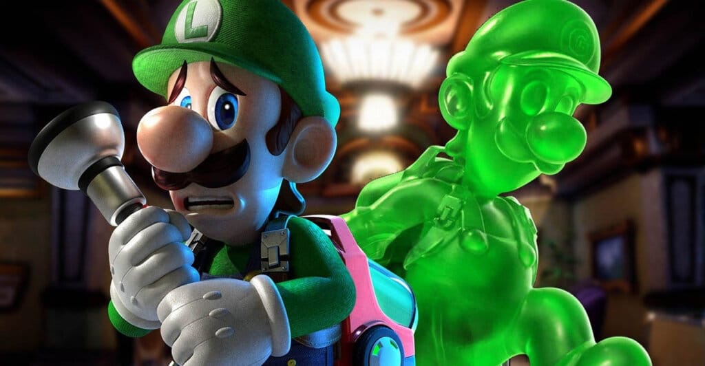 Luigi e Gooigi em Luigi's Mansion 3, um dos melhores jogos para casais de Nintendo Switch.