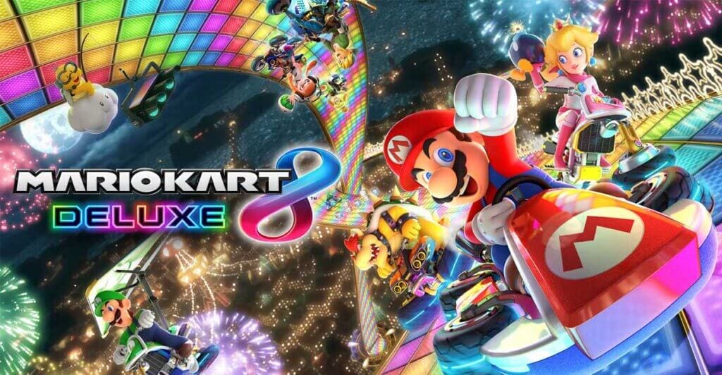 Titulo de Mario Kart 8 Deluxe, um dos melhores jogos multiplayer de Nintendo Switch