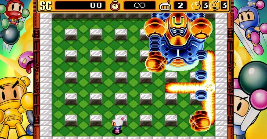 Modo Super Boss Rush em Super Bomberman Collection, jogo multiplayer classico para pc e consoles