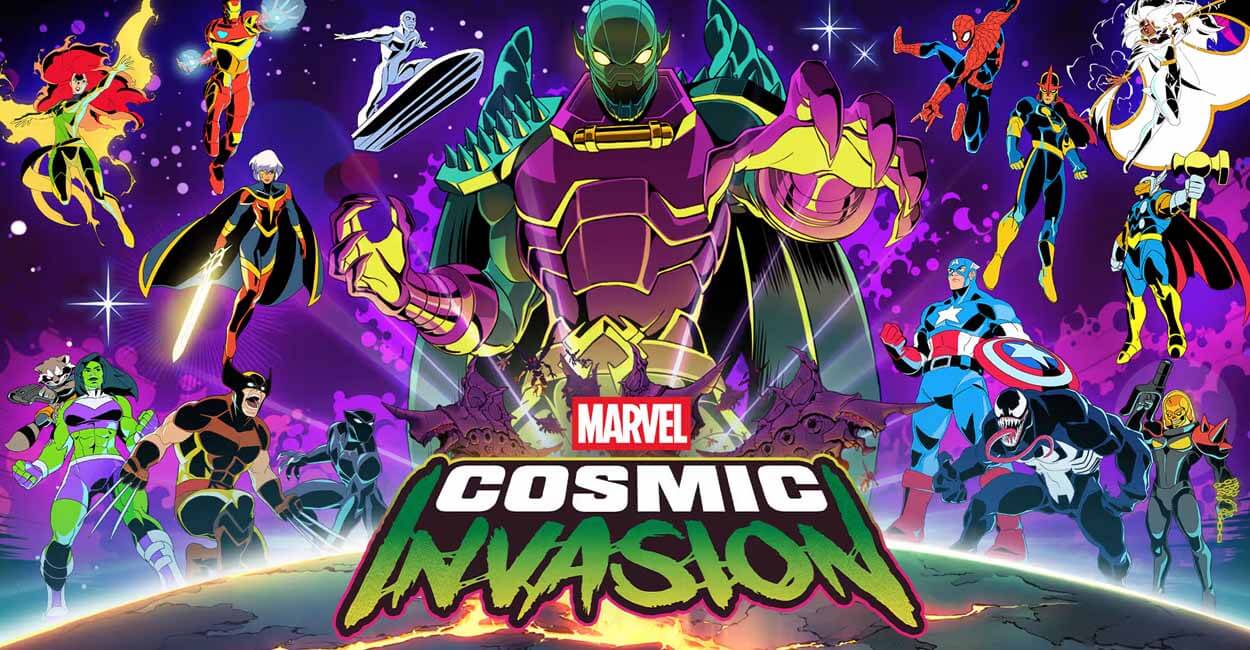 Capa de Marvel Cosmic Invasion, jogo multiplayer para pc e consoles