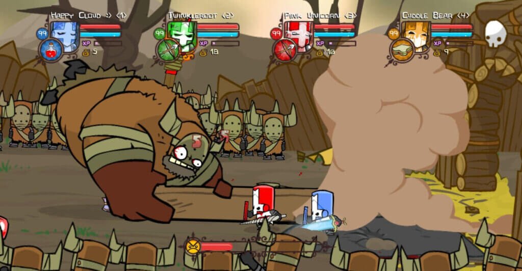 Gameplay de um jogo para pc fraco, Castle Crashers.