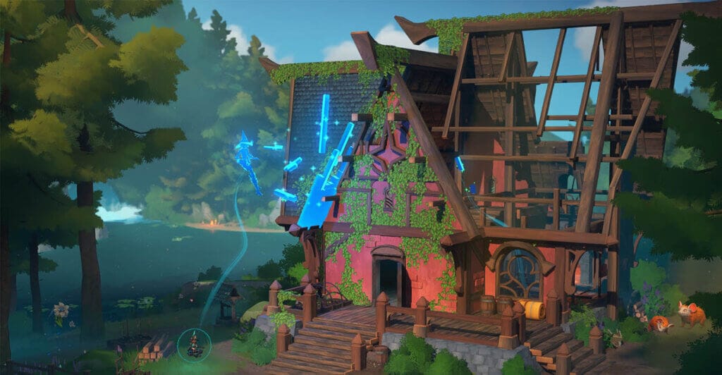 Construção em Witchspire, um jogo cozy game multiplayer online para pc.