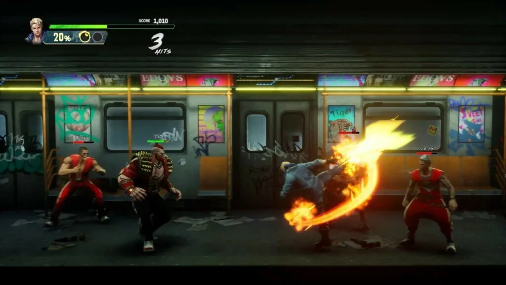 Combate em Double Dragon Revive, jogo cooperativo online e local