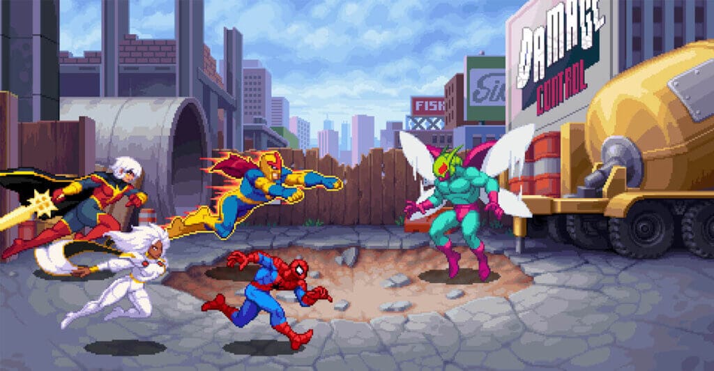 Personagens do modo multiplayer local e online para pc e consoles de Marvel Cosmic Invasion.