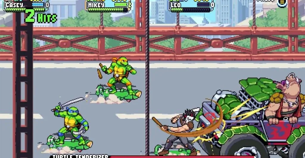 Partida Cooperativa do Beat 'em Up TMNT: Shredder's Revenge, jogo multiplayer para pc e consoles.