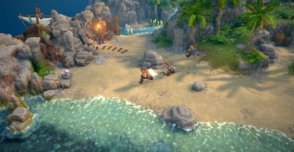 Combate em Luma Island, que pode ser desligado para ser ainda mais cozy.