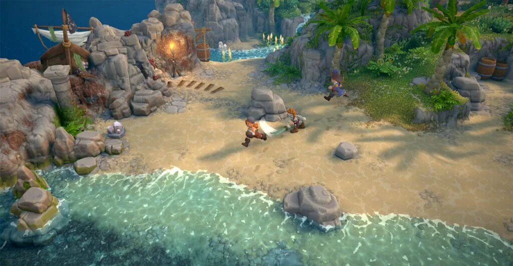 Combate em Luma Island, que pode ser desligado para ser ainda mais cozy.