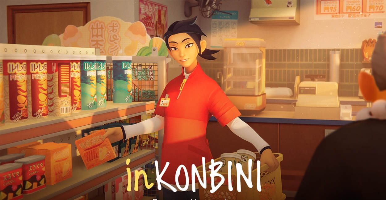 Titulo de Inkonbini, cozy game de simulador de mercadinho japonês.