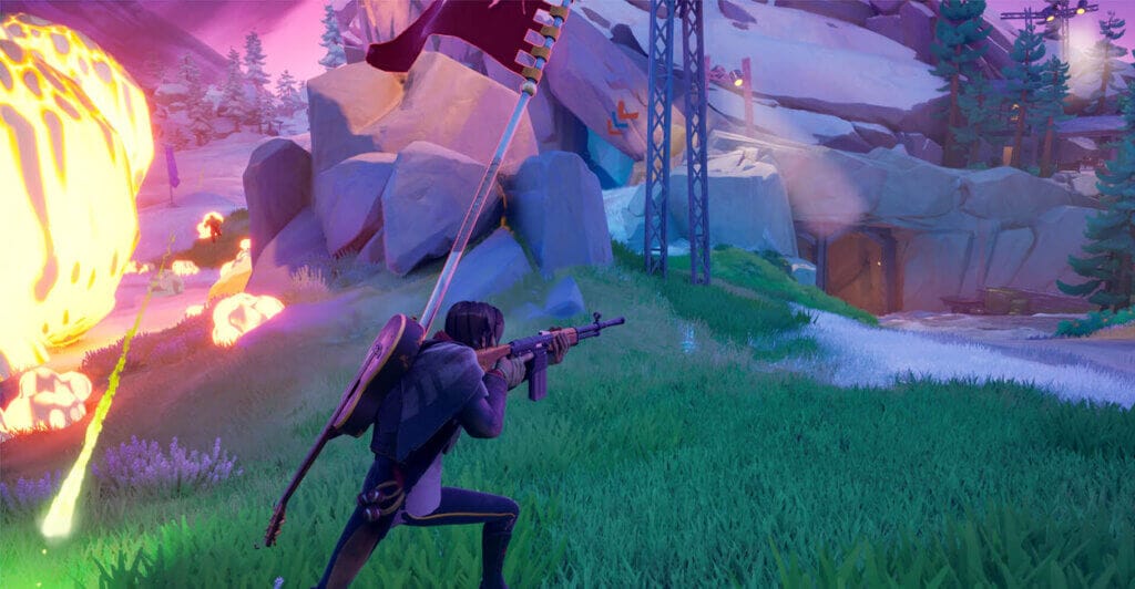 Combate em Last Flag, jogo multiplayer competitivo.