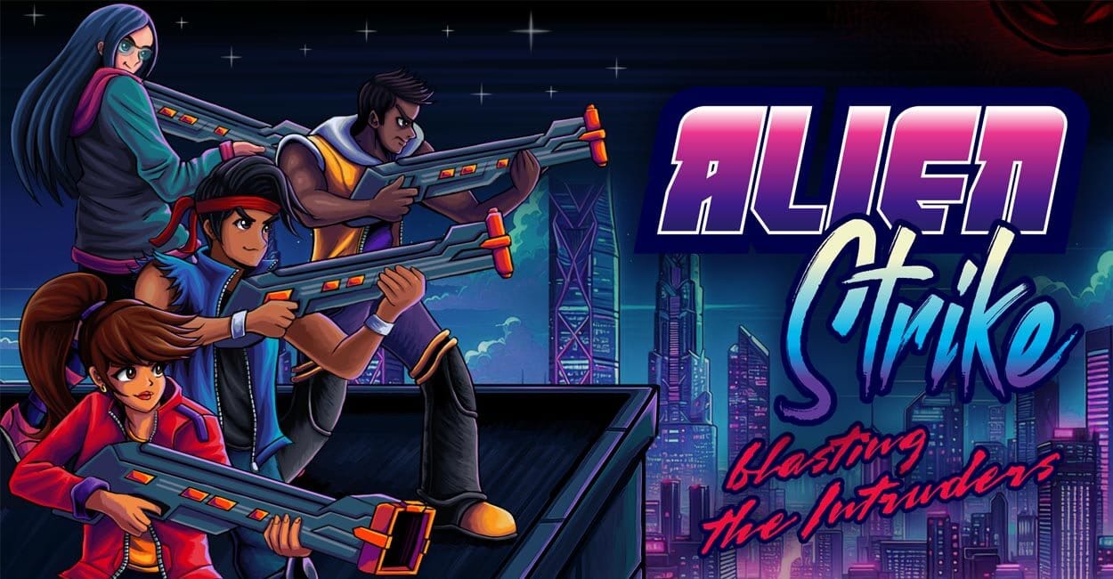 Titulo de Alien Strike, jogo multiplayer local para pc