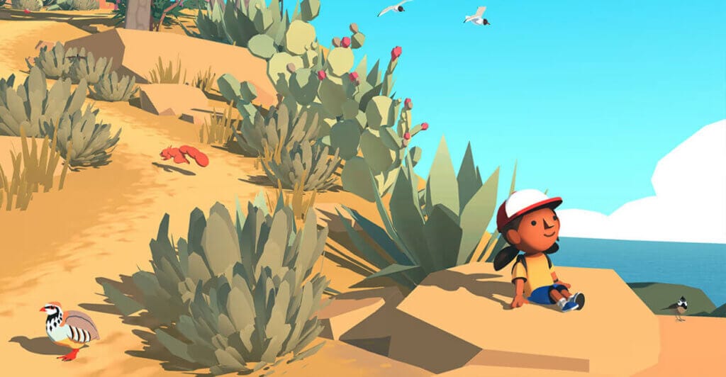 Gameplay de Alba: A Wildlife Adventure, um cozy game para final de semana.