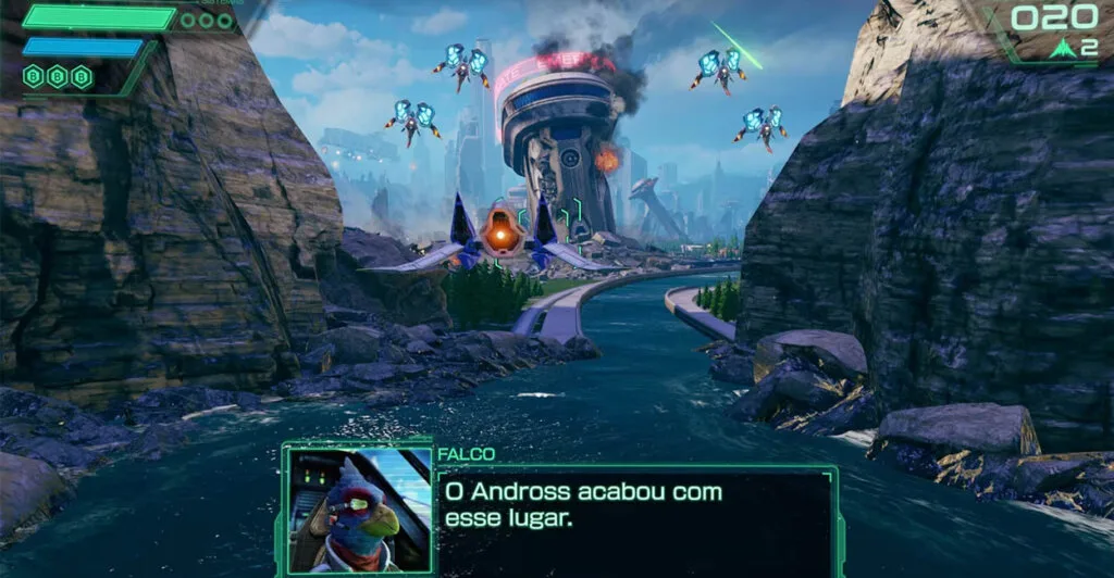 Gameplay cheia de interações de Star Fox no Nintendo Switch 2.