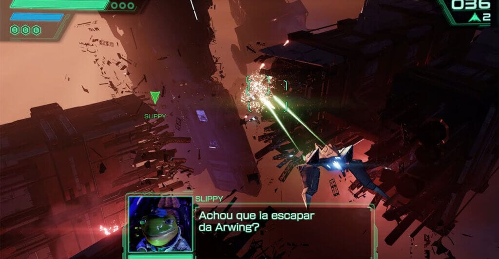 Gameplay e interação dos personagens no novo Star Fox de Nintendo Switch 2.