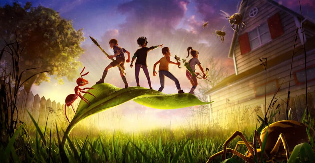 Titulo de Grounded, jogo multiplayer crossplay entre plataformas.