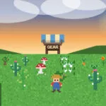 Titulo de Pixel Patch, jogo cozy para celulares.