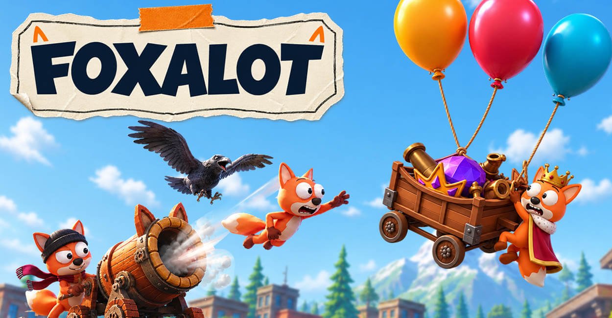 Titulo de Foxalot: Steal Together, jogo multiplayer coop para pc.