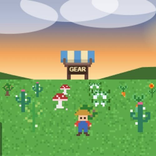 Titulo de Pixel Patch, jogo cozy para celulares.